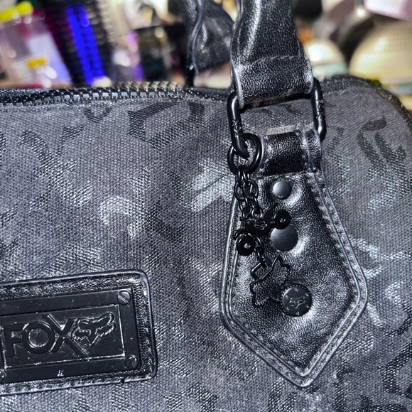 Fox Black and White Satchel with Yellow Accent - Picture 3 of 11